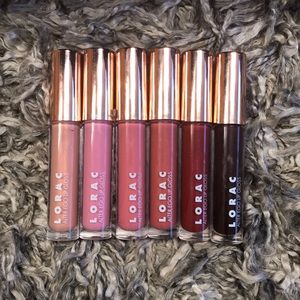 Set of 6 LORAC lip glosses nude-dark
